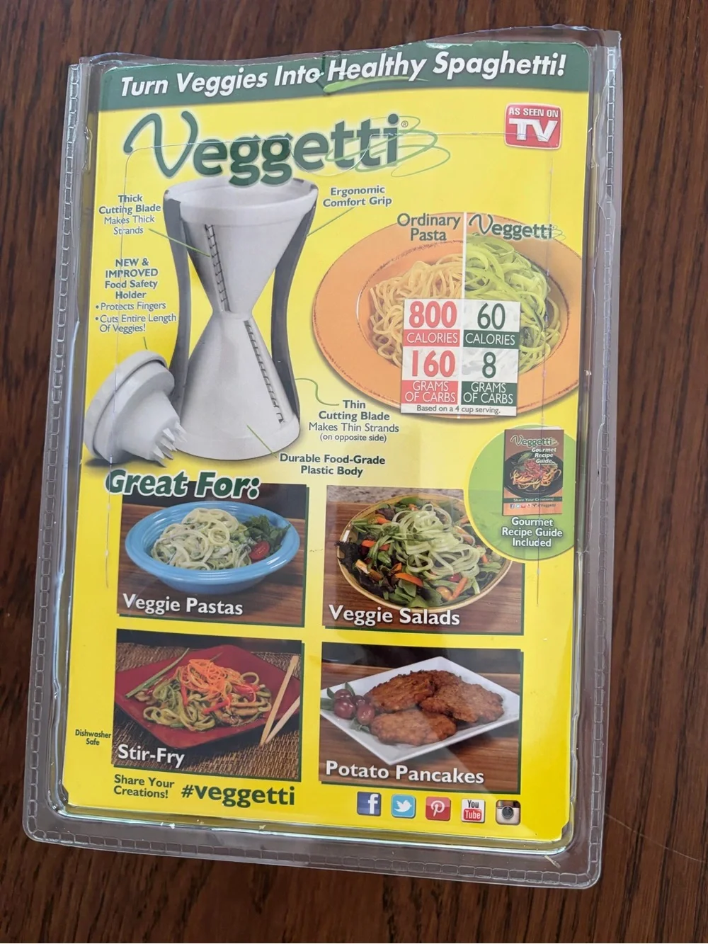 Veggetti Vegetable Spiralizer Handheld As Seen on TV. Kitchen Tool!